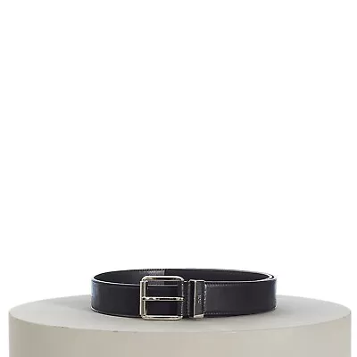 DIOR 710$ Black Leather Dress Belt - Dior Oblique Galaxy Pattern 35MM Width • $420