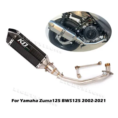 For Yamaha Zuma 125 BWS 125 2002-2021 Slip-on Exhaust Muffler 2  Front Link Pipe • $150.40