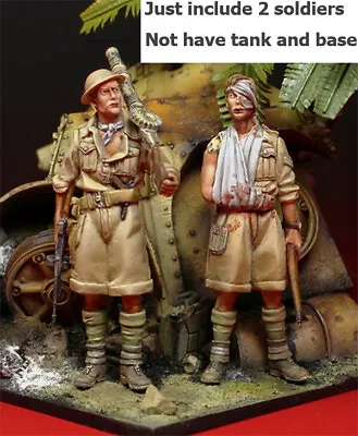 1:35 Resin Figure Model 2 British Soldiers In North Africa Unassembled Unpainted • $15.93