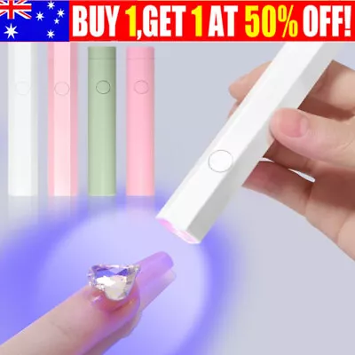 Handheld Uv Light USB Pen-Style Gel Polish Drying Lamp Rechargeable Nail Dryer • $12.99