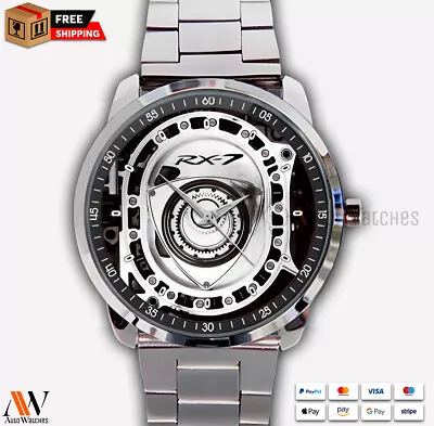MAZDA Rx7 13b Turbo Rotary Engine Fd3s Quartz Watch Men's Wristwatches • $22.99