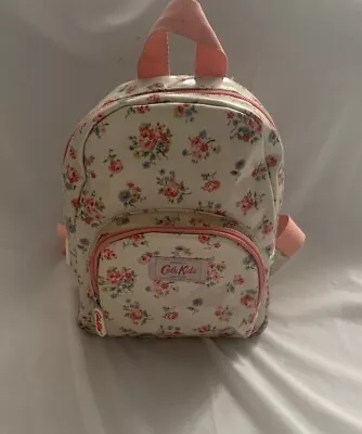 Cath Kidston Kids Bag Pink Girls Size Small Oil Cloth Waterproof Backpack Floral • £8