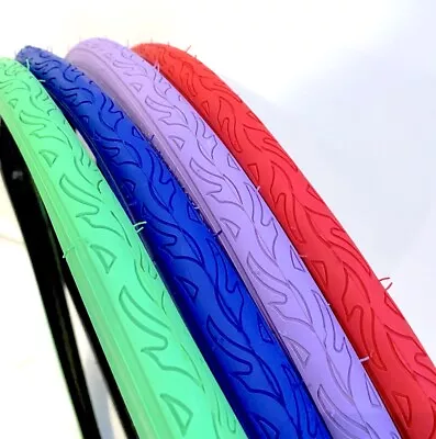 700c TYRES 700 X 25 Road Bike Fixie FIXY TIRES Red Green Purple Blue 100psi • $15