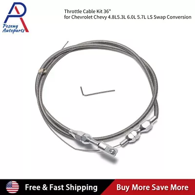  Throttle Cable 36  For Chevrolet Chevy 4.8L5.3L 6.0L 5.7L LS Swap Conversion US • $14.59