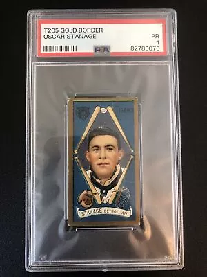 T205 Oscar Strange Sweet Corporal Gold Border PSA 1 • $49.99