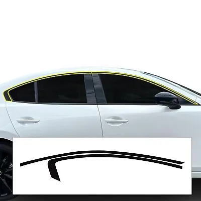 Fits Mazda 3 Sedan 2019-2024 Side Window Chrome Delete Decal Blackout Vinyl Trim • $39.99