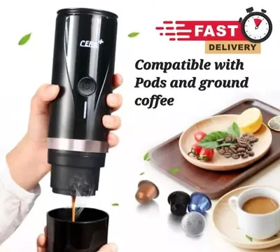$84.95 • Buy Portable Espresso Coffee Machine Maker USB C Rechargeable Pod/Preground
