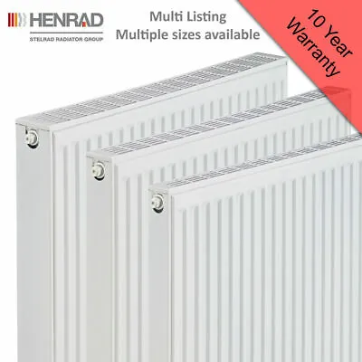 Henrad Compact Radiator Type 11 21 & 22 Central Heating System - Multiple Sizes • £28.38