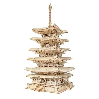 $61.50 • Buy Wooden 3D Puzzle Five Storied Pagoda Toys Children Kids Birthday Gift Accessory