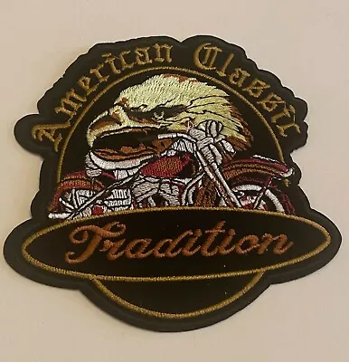 American Classic Tradition Motorcycle Embroidered Patch Harley Davidson Indian  • $10.99