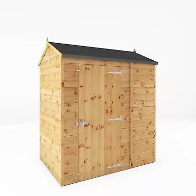 Waltons 6x4 Wooden Garden Shed Shiplap Reverse Apex Windowless Storage 6ft 4ft • £349.99