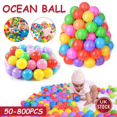 50-800pcs Ocean Ball Pit Balls Play Kids Plastic Baby Soft Pool Colourful Toy  • £13.99