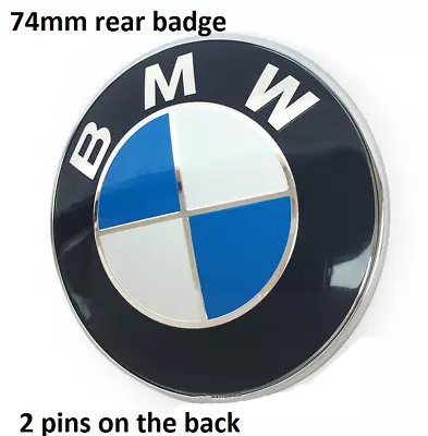 Original BMW 74mm  Car Back Boot Rear Trunk Emblem Badge Hood  Logo Genune • $18.39