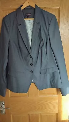 LONG TALL SALLY Smart  Blazer Jacket  Blue Grey Size UK 20 • £18