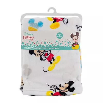 Disney Cudlie Baby Boy Mickey Mouse 1-Ply Flannel Fleece With Good Time Print • $12.89