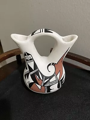 R.Galvan Signed Mexican Pottery Wedding Vase. • $13.75