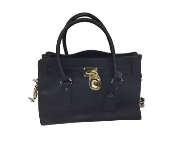 Michael Kors Hamilton Saffiano Leather Medium Satchel Blue Handbag (epj025620) • $59.95