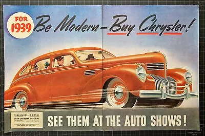 Vintage 1939 Chrysler 2-Page Print Ad • $28.60