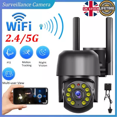 1080P WIFI IP Camera Wireless Outdoor CCTV HD PTZ Smart Home Security IR Cam • £25.59