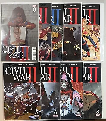 Civil War II 0-8 (Marvel 2016)  NM  **Complete Set** • $39.99