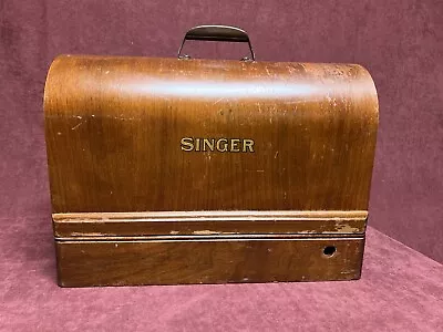 Vintage Singer Electric Sewing Machine W/ Bentwood Case AG019352 No Key WORKS • $199.99
