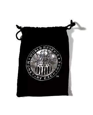 World Reserve Monetary Exchange Drawstring Coin Bag Black Velvet Gadget Pouch • $7.76