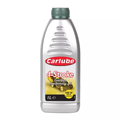 Carlube 4 Stroke Lawnmower Garden Machinery Engine Oil SAE30 Lubricant - 1L • £13.99