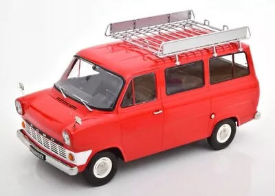 1/18 Ford Transit Bus 1965-1970 With Roof Rack Red Kkdc180465 • £85.64