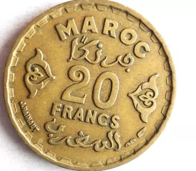 1951 MOROCCO 20 FRANCS - Uncommon Coin - FREE SHIP - Morocco Bin #1 • $6.99