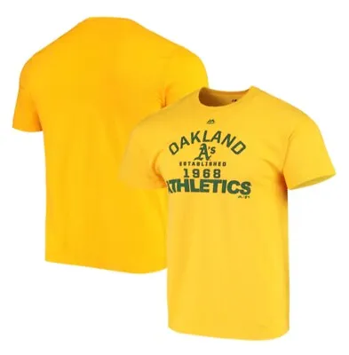 Oakland Athletics Men’s Majestic True Champion Logo T-Shirt - Gold Size M New • $21.99