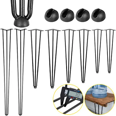 VEVOR Hairpin Table Legs 16 To 40in Coffee Table Metal Legs Solid Iron Set Of 4 • $35.99