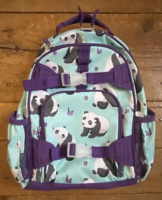 Pottery Barn Mackenzie Backpack Limited Edition Panda Aqua And Purple • £14.90