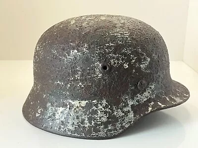 Original WW2 WWII German Soldier M40 Helmet From Kurland Battlefield #83 • $249