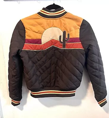 Classic Rock Couture Bomber Jacket Sonora Sunrise XS Vintage Style 70’s Desert • $42.99