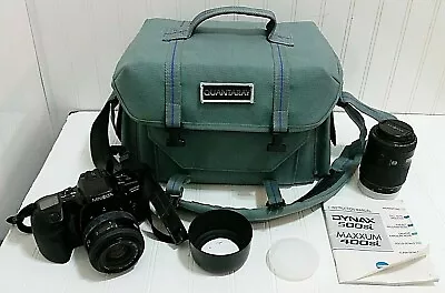 MINOLTA MAXXUM 400si 35mm SLR Film Camera Body Manual Lenses Zoom Quantaray Bag • $64.49