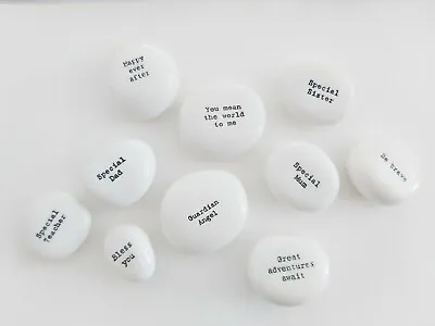 Sentimental Porcelain Pebbles By East Of India - Ideal Gift - Various Designs • £4.45