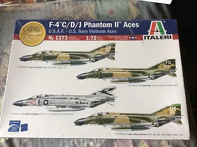 Italeri 1373 1:72 F-4 C/D/J Phantom II Aces USAF/USN Aircrafts Plastic Model Kit • $32