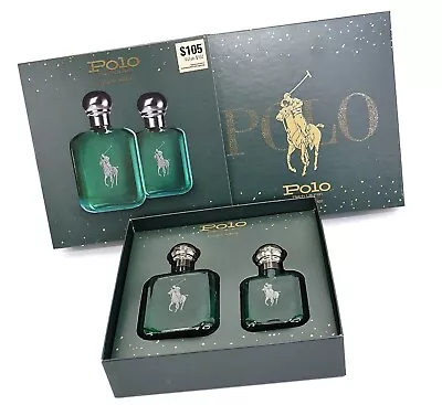 $69.99 • Buy Ralph Lauren Polo Green Authentic Cologne Intense Gift Set 4oz+2oz Edp Spray NIB