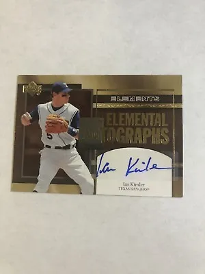 2007 Upper Deck Elements Elemental Autographs Ian Kinsler RC Auto Rangers • $8.99