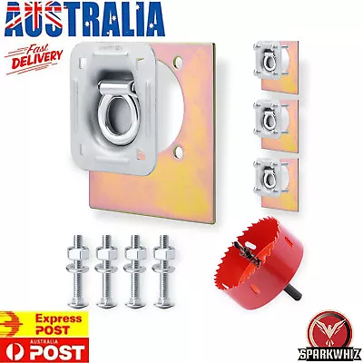 $66.99 • Buy 4 Pack Recessed Trailer D-Ring Tie Down Anchor Kit With Hole Saw Drill