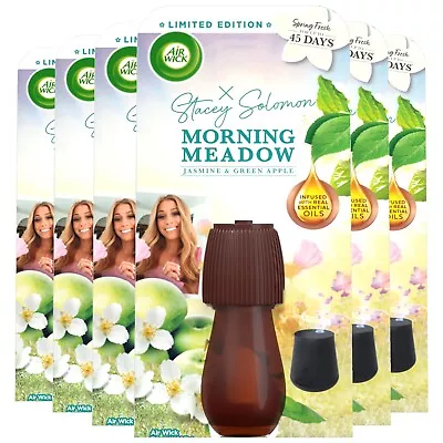 6 X Air Wick Morning Meadow Essential Mist Freshener Refill Stacey Solomon 20ml • £20.99