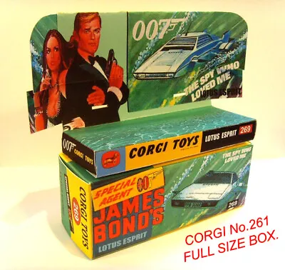 £9.99 • Buy CORGI 269 - JAMES BOND LOTUS ESPRIT- Display/ Reproduction Box & Tray ONLY.