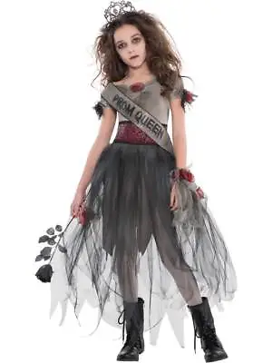 £19.99 • Buy Childs Teen Girls Prombie Prom Queen Halloween Zombie Costume Horror Fancy Dress