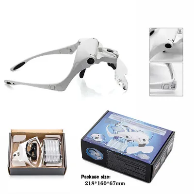 5 Lens Dental Loupes Medical Magnifier Glass Surgical Binocular Head LED Light  • $17.09