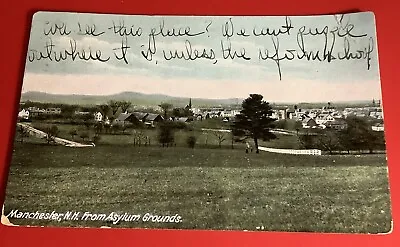Vintage Postcard Manchester New Hampshire From Asylum Grounds Antique NH • $2.90