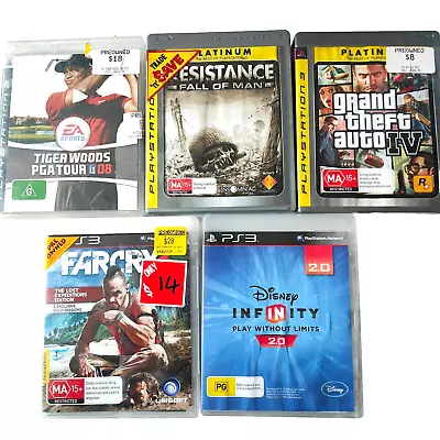 Playstation 3 Game Bundle Tiger Woods GTA4 Infinity Resistance Assassin's Creed • $18.06