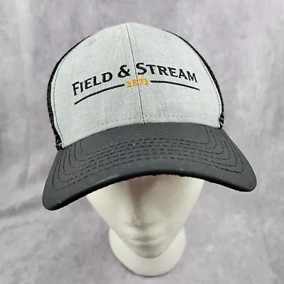 Field & Stream 1871 Ball Cap Hat Snapback Baseball Gray Black Mesh OSFM • $7.95