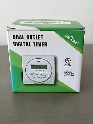 BN-LINK 7 Day Heavy Duty Digital Programmable Timer - Dual Outlet BRAND NEW • $15.74