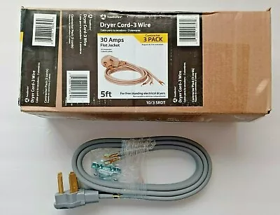 3 Pack Of Southwire 5 Ft. 10/3 3-Wire Dryer Cord 64822401 • $29