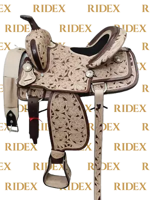 Western Natural Leather Down Roper Ranch Saddle With Hard Seat 10'' To 18.5  • $331.09